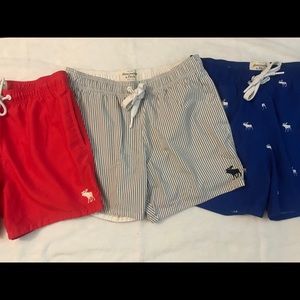 (3) Mens Abercrombie&Fitch bathing suits (Size L)